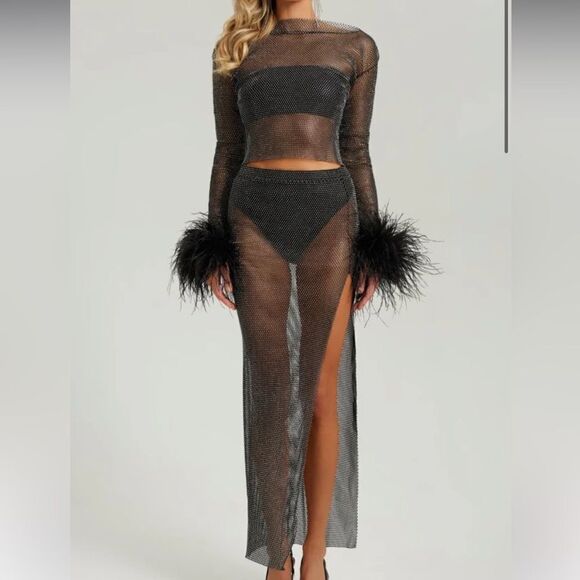 Heiress embellished mesh set - Picture 2 of 6